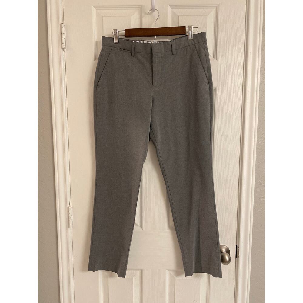 EXPRESS Men’s Stretch Slim Fit Chino Pants Gray Wrinkle Resistant Trousers 31x30